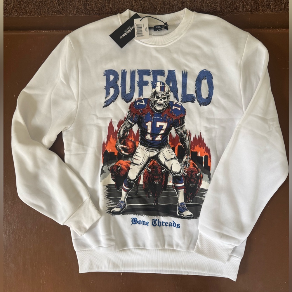 NFL Buffalo Bills Skeleton BrandMakers Sweatshirt - Large - NWT